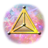 The tetrahedron symbol of the designer