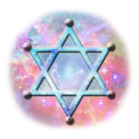 The hexagram symbol of passionate