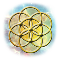 The seed of life symbol of the sage
